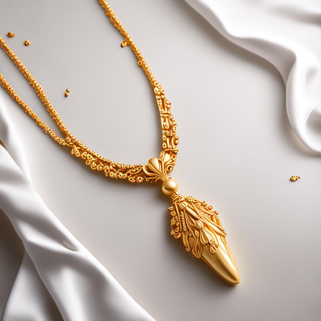 AI product photography - gold jewellery necklace luxury studio shot - VOID AI bulk image creator