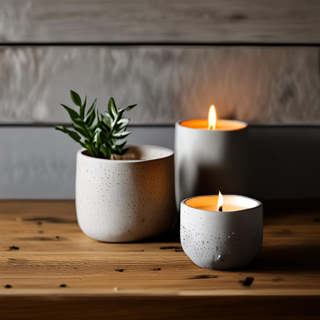 AI product photography - lifestyle candle product natural materials - VOID AI bulk image creator